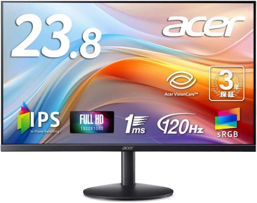 Acer SA243YG0bmix 特徴と良い点や人によっては気になる点について！